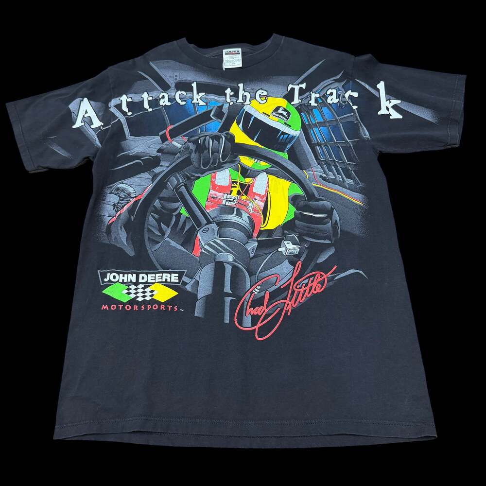 1998 Chad Little John Deere Racing 'Attack the Track' All Over Print T-Shirt